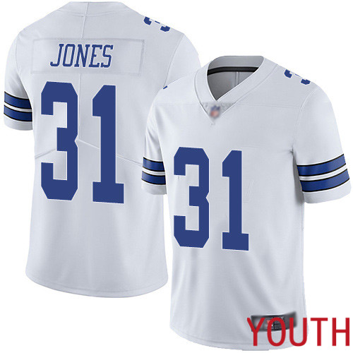 Youth Dallas Cowboys Limited White Byron Jones Road #31 Vapor Untouchable NFL Jersey